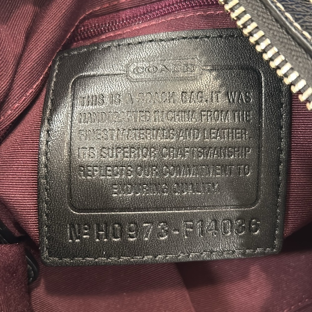 COACH F14036 Chelsea Canvas & Leather Horse & Carriage Shoulder Bag - Picture 9 of 14